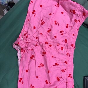 VS PINK Pajama Shorts Pink Cherry